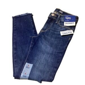 Old‎ Navy Girls Size 8 Rockstar Jeggings High Rise Distressed Denim Jeans NWT